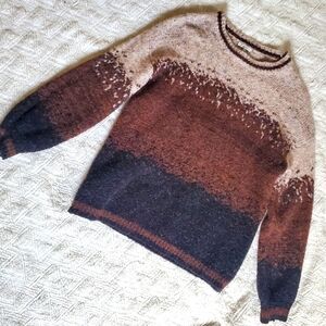 Jodifl Brown Tan and Black Sweater. Size Large